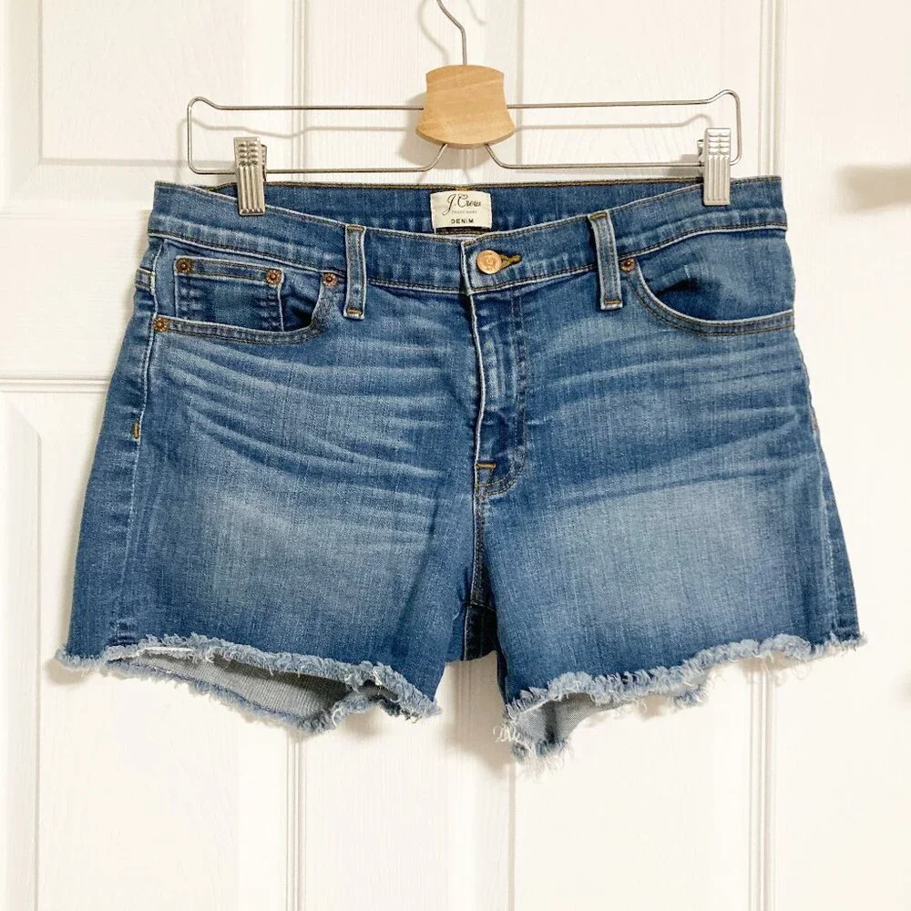 J. Crew Classic Blue Denim Cutoff Jean Shorts